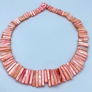 Vintage pink shell necklace necklace